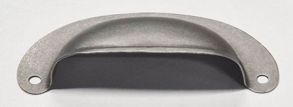 Muschelgriff Eisen altgrau, alte Muschelgriffe, Landhausstil, Landhausküche, antikes Aussehen Bild 3