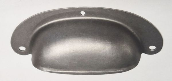 Muschelgriff Eisen altgrau, alte Muschelgriffe, Landhausstil, Landhausküche, antikes Aussehen Bild 2