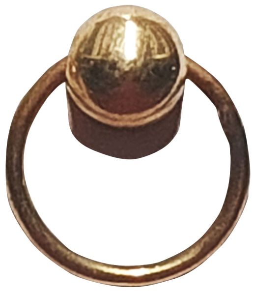 Möbelring, Ringbeschlag, 18mm, Messing alt roh, antik, Altmessing