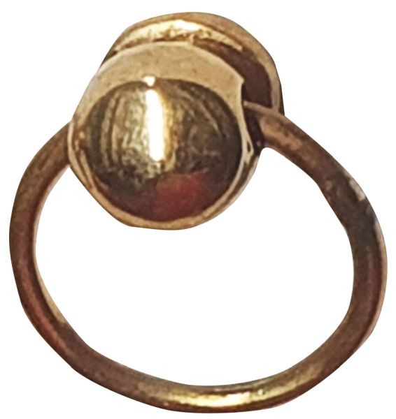 Möbelring, Ringbeschlag, 18mm, Messing alt roh, antik, Altmessing Bild 2