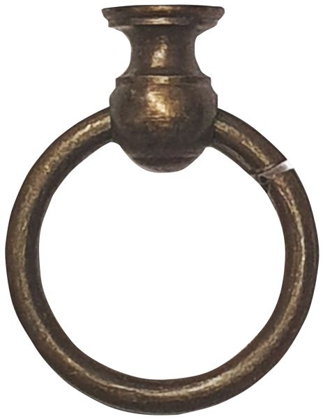 Möbelring, Ringbeschlag, 23mm, Messing antik patiniert, alt, Altmessing, nicht gelötet, offener Möbelring, Ringbeschlag