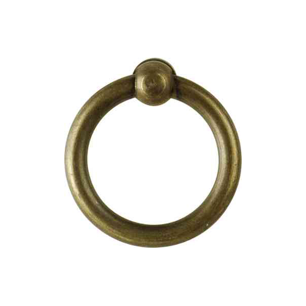 Möbelring, Ringbeschlag, 30mm, Messing patiniert, antik, alt, Altmessing, zum Ergänzen