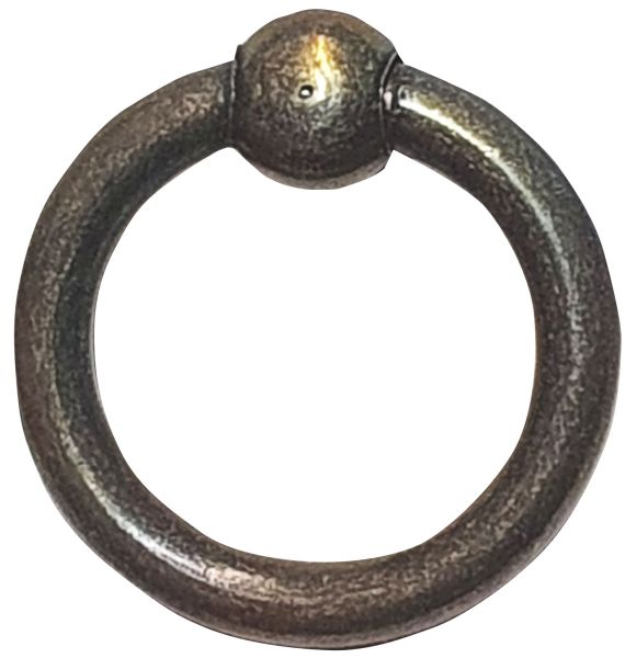 Möbelring, Ringbeschlag, 36mm, Messing altverzinnt, antik, alt, Altmessing, zum Kombinieren Bild 2