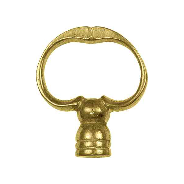 Reide, Schlüsselreide antik, Messing poliert, mit Innengewinde M4, historisch