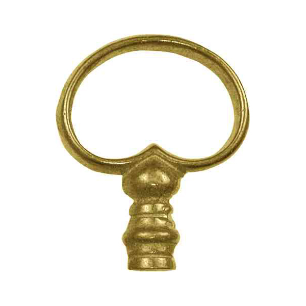 Reide, Schlüsselreide antik, aus Messing poliert, mit Innengewinde M4