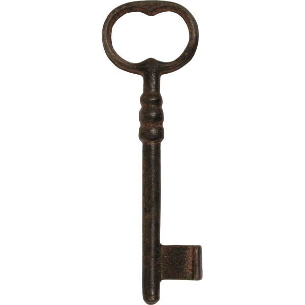 Schrankschloss, Eisen gerostet und gewachst, Dornmaß 110mm links Bild 2