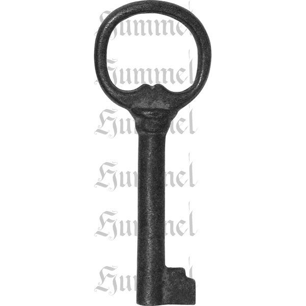 Vitrinenschloss, Eisen altverzinnt mit Schlüssel, Dorn 30mm links Bild 2