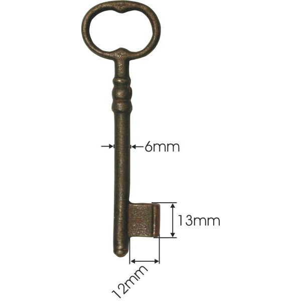 Schlüssel für alte Schubladenschlösser, Eisen gerostet und gewachst