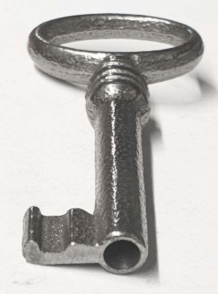 Schlüssel gefräst, in Eisen blank mit Profil 9, alte Schlüssel antike Bild 2