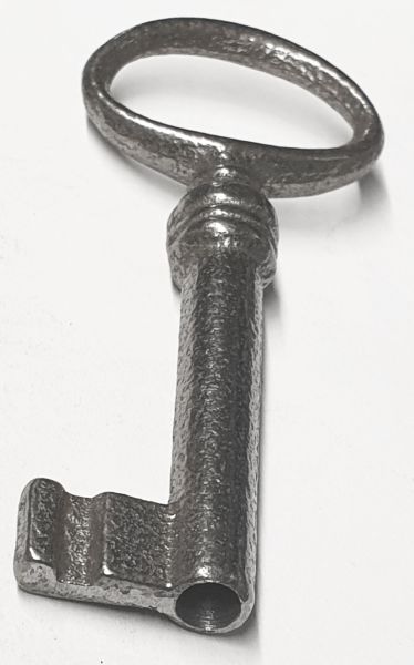 Schlüssel gefräst, Eisen blank mit Profil B, Schlüssel antik, alt Bild 2