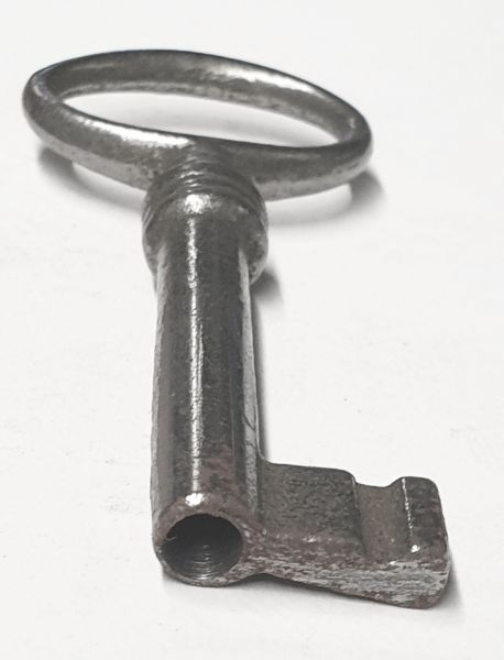 Schlüssel gefräst, Eisen blank mit Profil D, alte Schlüssel antike, nostalgisch Bild 2