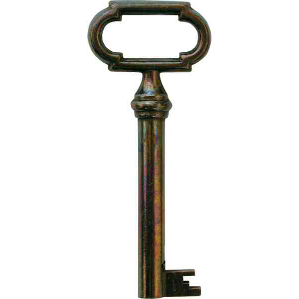 Schlüssel gefräst, Messing brüniert für Zuhaltung 3