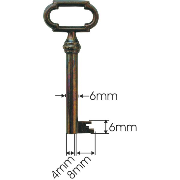 Schlüssel gefräst, Messing brüniert für Zuhaltung 1 Bild 3