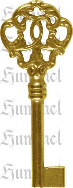Schlüssel, Messing poliert unlackiert, antikes Originalmodell alt