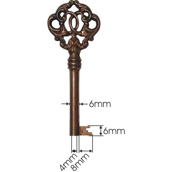 Schlüssel gefräst, Messing brüniert für Zuhaltung 6 Bild 3