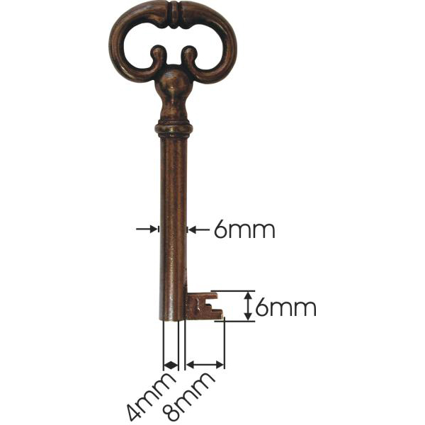 Schlüssel gefräst, Messing brüniert für Zuhaltung 3 Bild 3