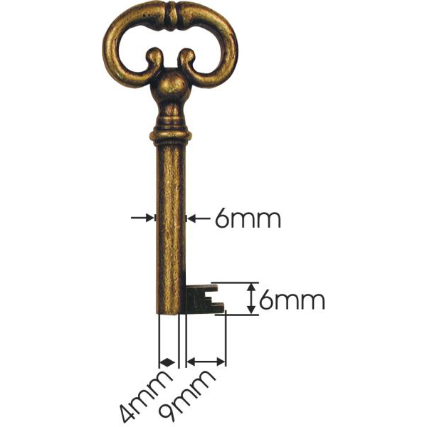 Schlüssel gefräst, Messing brüniert für Zuhaltung 6 Bild 3