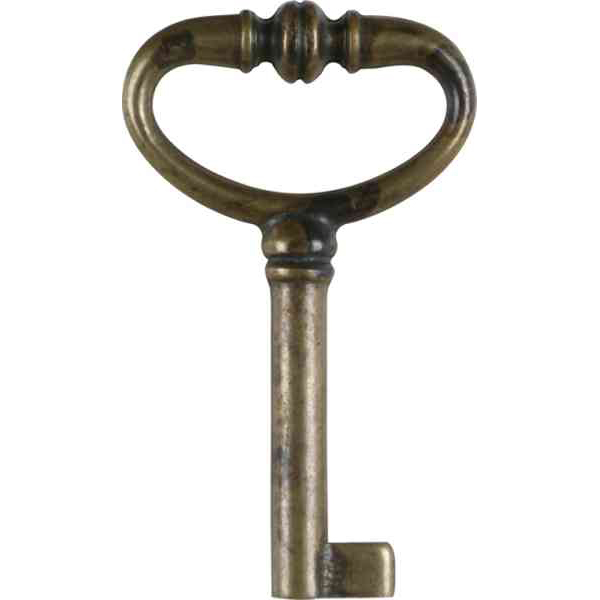 Schlüssel antik, Messing patiniert, Eurobart
