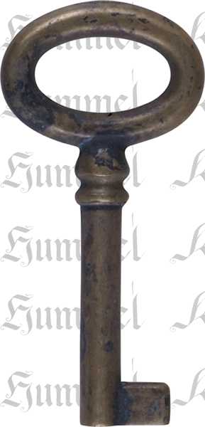 Historische Schlüssel antik, Messing patiniert, mit Eurobart