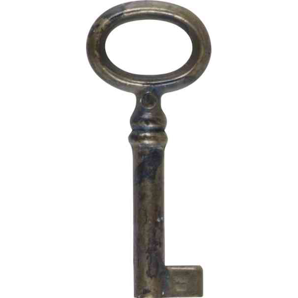 Schlüssel alt, Messing antik patiniert, für Euroschließung