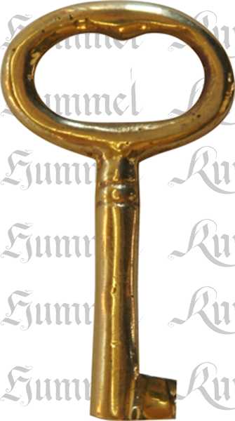 Schlüssel antik, alt, Messing poliert unlackiert, für Schatullenschlösser