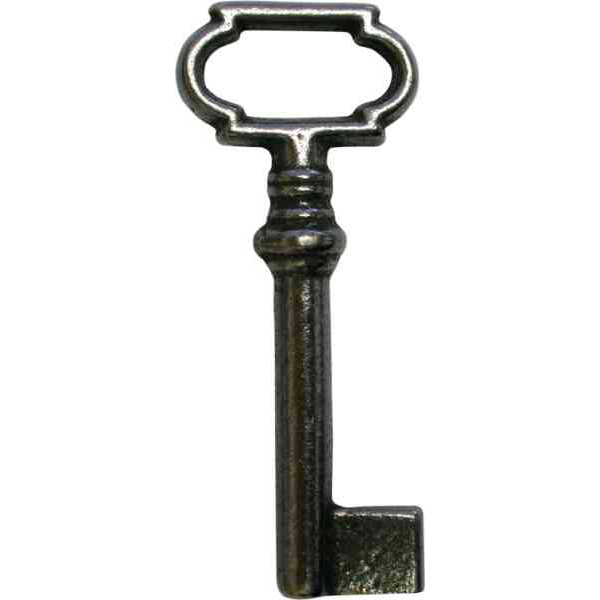 Schlüssel, Eisen blank, Schlüsselrohling nach altem beliebten Muster