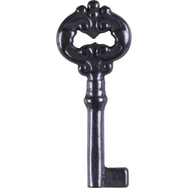 Schlüssel antik, alt, Eisen blank, nach Originalmodell aus der Gründerzeit gegossen