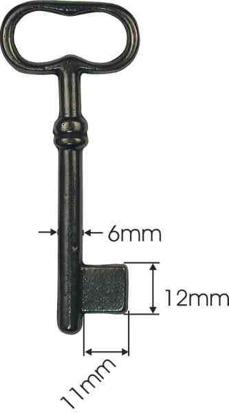 3901-60 Schlüsselrohling in Eisen mit Loch 60 mm Nr 