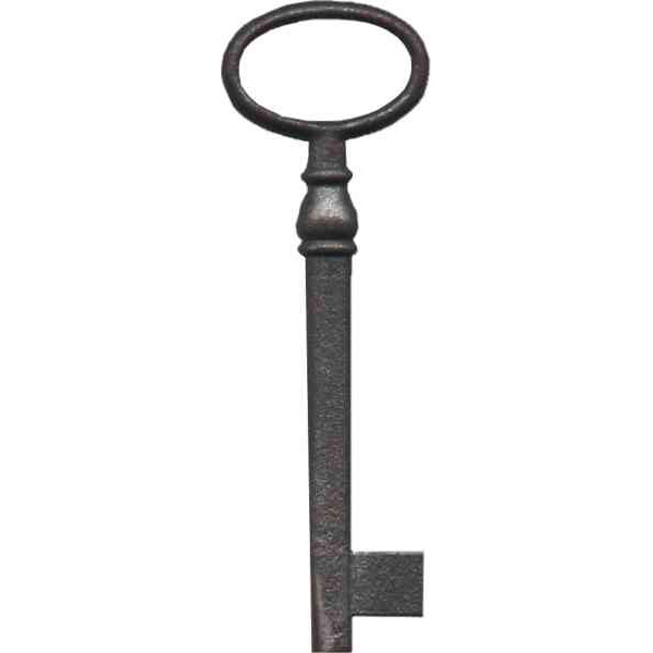 Schlüssel, Eisen blank, für Schlösser 3068/…Aus Eisen gegossen