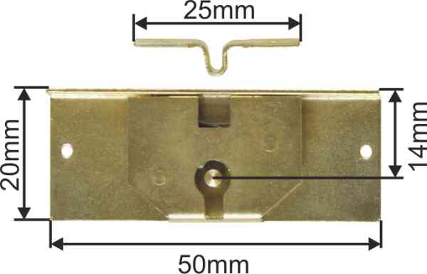 Einlassschatullenschloß, in hellvermessingt, mit antikem Schlüssel, Dorn 14mm. Für kleine Truhen oder Schmuckkästchen Bild 3
