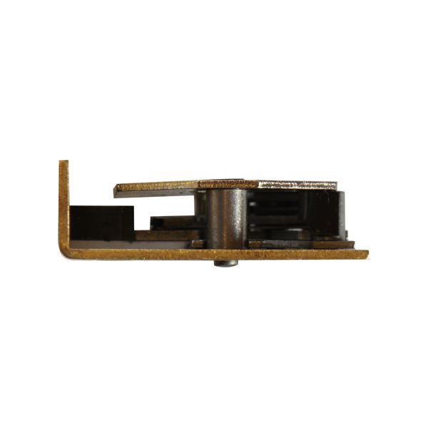 Einlassschloß antik, klein, Messing roh, mit Schlüssel, Dorn 15mm rechts und links verwendbar Bild 2
