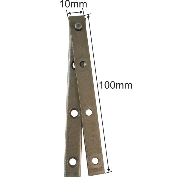 Zapfenband 100mm für oben+unten, für 1 Schranktüre komplett, Eisen blank Bild 3