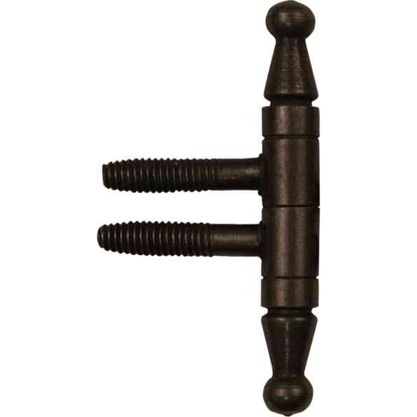 Einbohrband historisch, nostalgisch, mit Zierkopf für Möbel antik, Eisen gerostet und gewachst, Ø 9x65mm, für Möbel, Einbohrbänder