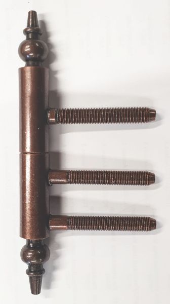 Einbohrband mit Zierkopf Bronze Metallic, 2 teilig, für gefälzte Türen an Holzzargen, ähnlich wie Simonswerk Variant V 3420 WF ZK