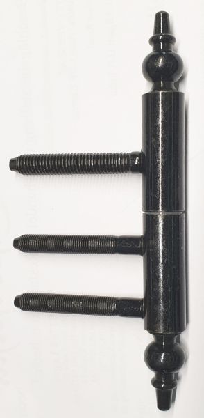 Einbohrband mit Zierkopf schwarz verzinkt, 2 teilig, für gefälzte Türen an Holzzargen, Simonswerk Variant V 3420 WF ZK