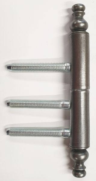 Einbohrband Eisen altgrau, 2 teilig, für gefälzte Zimmertüren, für Bandtaschen, Simonswerk V 3400 WF + V 0020-2
