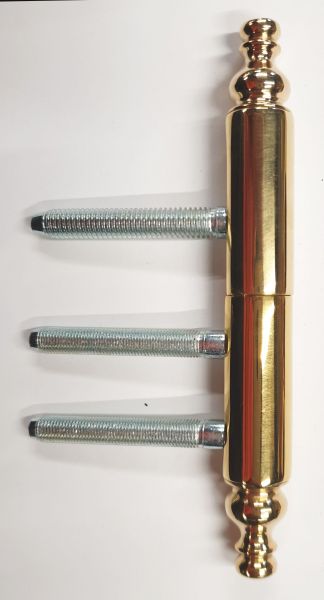 Einbohrband Messing poliert, 2 teilig, für gefälzte Zimmertüren, für Bandtaschen, Simonswerk V 3400 WF + V 0020-2