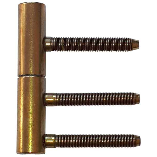 Einbohrband Eisen altvermessingt, 2 teilig, für gefälzte Zimmertüren, für Bandtaschen, Simonswerk V 3400 WF + V 0020-2