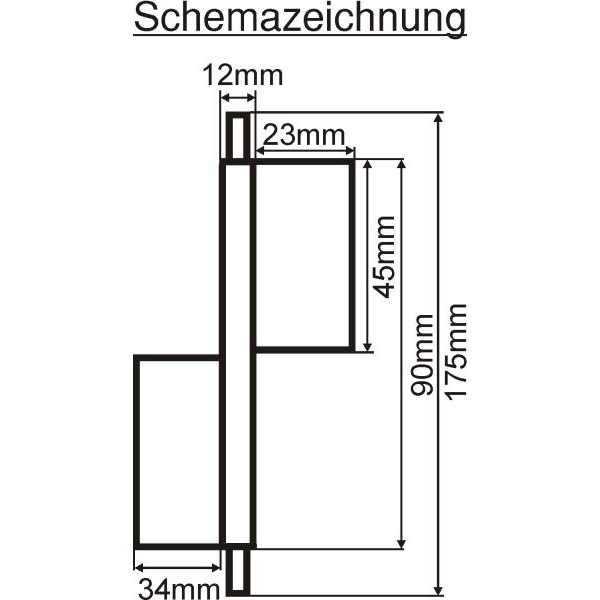 Fischband antik, alt, Fitsche, links, altverzinnt, nur noch 2 Stück lieferbar, Restposten Bild 3