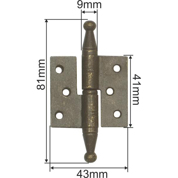 Möbelband rustikales, Eisen altverzinnt, rechts Bild 3