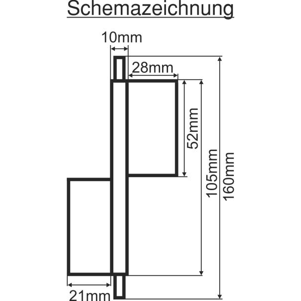 Fischband, Fitsche, links, hellverzinnt, Einstemmband, Einstemmbänder Bild 3