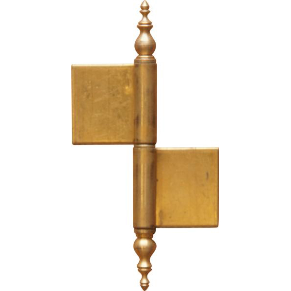 Fischband rechts, Messing roh, antike Fitsche, für antike Möbel, noch 1 Stück verfügbar