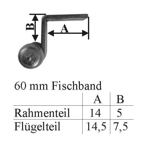 Gekröpftes Möbelband antik, links, Eisen blank mit Kröpfung D Bild 3