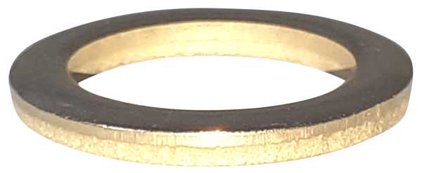 Ring, Fischbandring, Bandring, Fitschenring hellvermessingt, 10,2mm Innendurchmesser, Einzeln, 1 Stück Bild 2