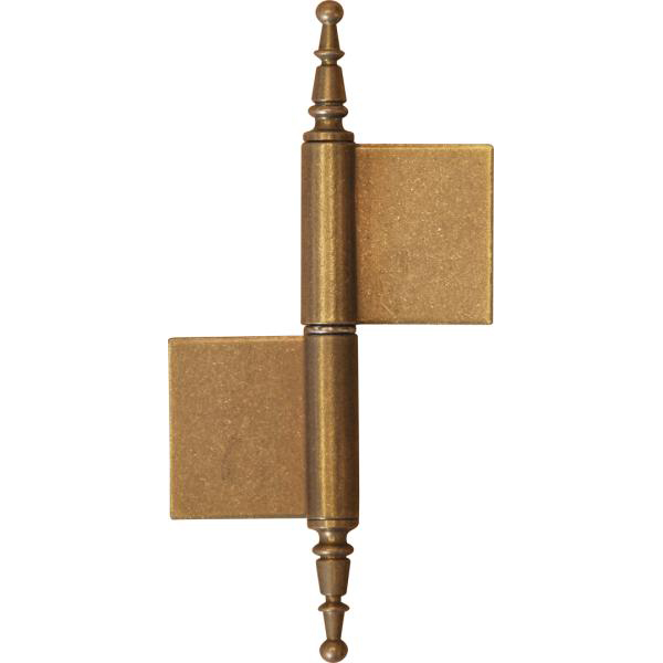 Fischband, alte antike Fitsche, links Messing patiniert