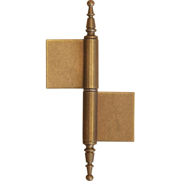 Fischband, alte antike Fitsche, rechts Messing patiniert