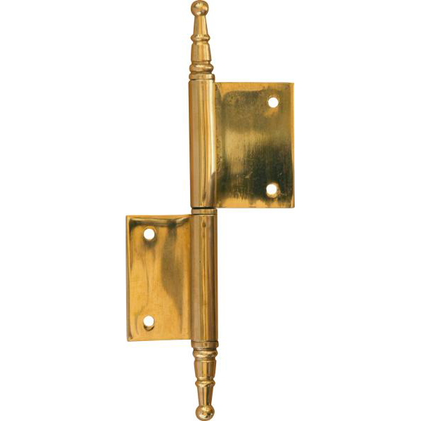 Fischband, alte antike Fitsche, links Messing poliert unlackiert