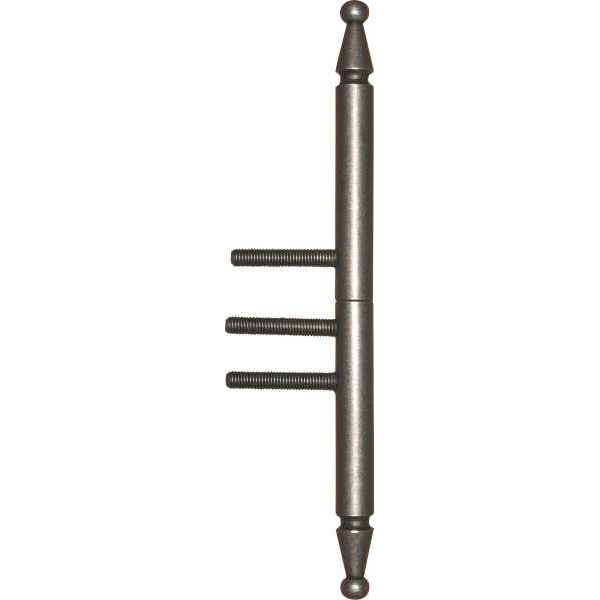 Einbohrband alt mit antikem Zierkopf, für Zimmertüre, 2 teilig, Ø 16mm, Türband Eisen altgrau Bild 2