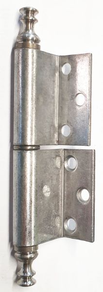 Möbelband gekröpft, links in Eisen blank, gekröpftes Band für Möbel