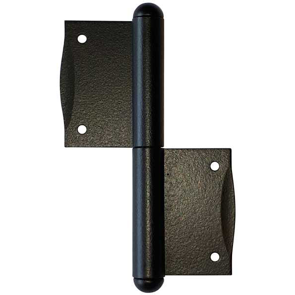 Fischband für Fenster, Fensterfitschen, rechts in Eisen verzinkt und matt schwarz lackiert Bild 3